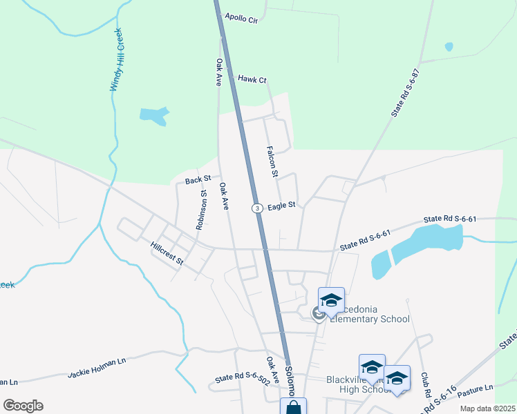 map of restaurants, bars, coffee shops, grocery stores, and more near 20607 Solomon Blatt Avenue in Blackville