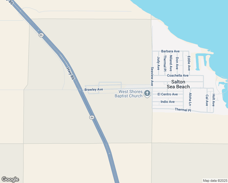 map of restaurants, bars, coffee shops, grocery stores, and more near 135 Brawley Avenue in Thermal