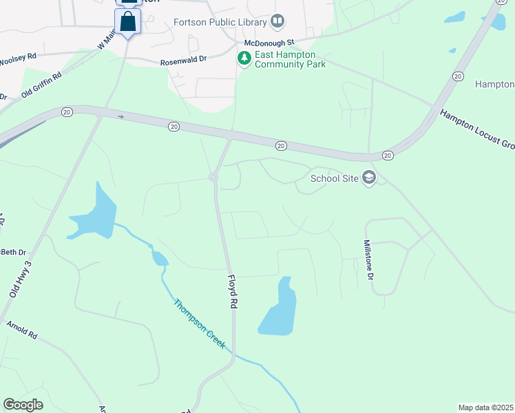 map of restaurants, bars, coffee shops, grocery stores, and more near 1121 Watercourse Way in Hampton