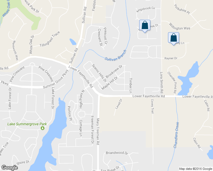map of restaurants, bars, coffee shops, grocery stores, and more near 3 Maple Hill Drive in Newnan