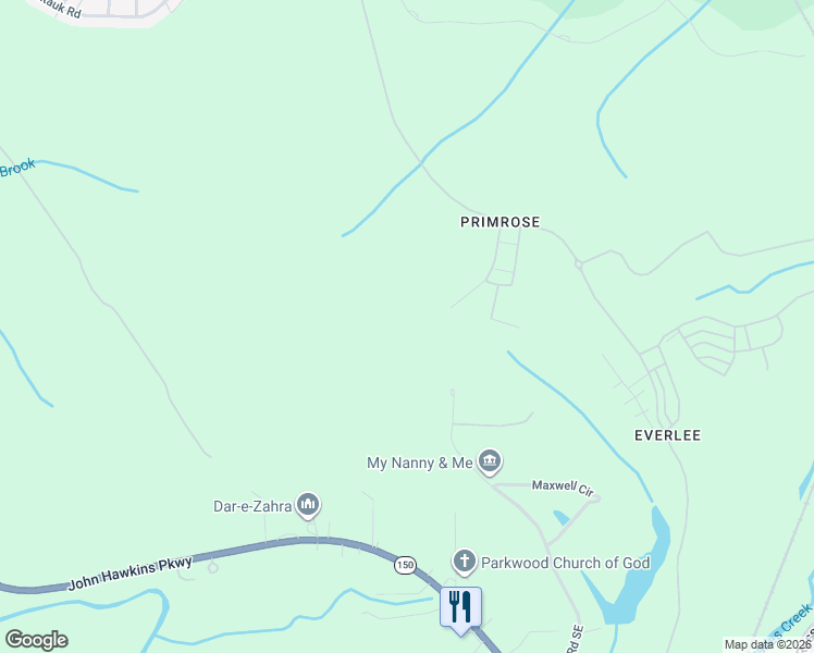 map of restaurants, bars, coffee shops, grocery stores, and more near 441 Maxwell Road Southeast in Bessemer