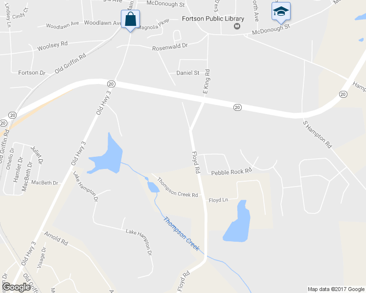 map of restaurants, bars, coffee shops, grocery stores, and more near 58 West King Road in Hampton