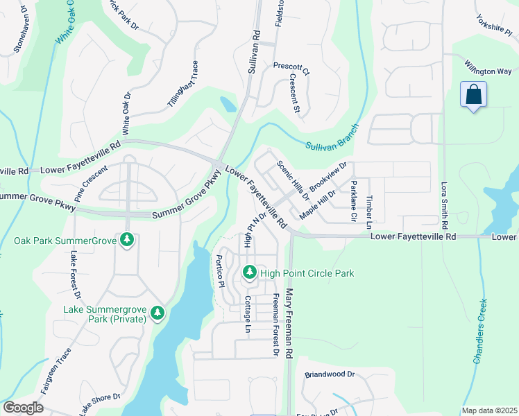 map of restaurants, bars, coffee shops, grocery stores, and more near 74 Freeman Forest Drive in Newnan