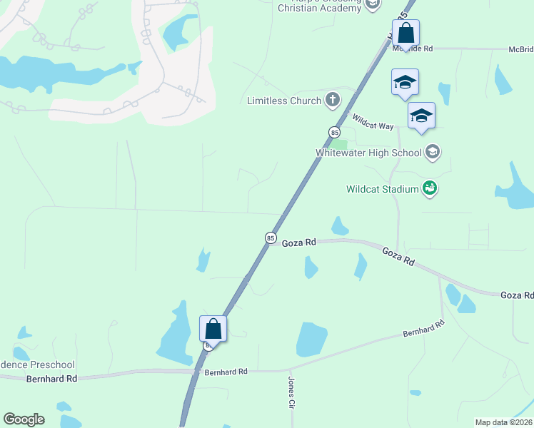 map of restaurants, bars, coffee shops, grocery stores, and more near 105 Travis Trail in Fayetteville