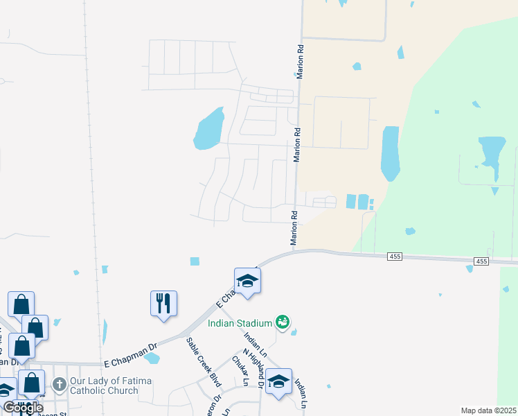 map of restaurants, bars, coffee shops, grocery stores, and more near 4914 Sanger Circle Drive in Sanger