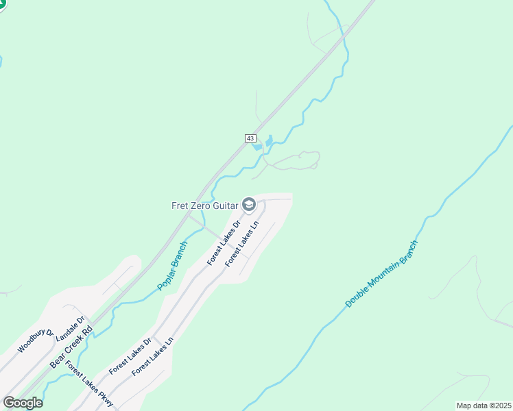 map of restaurants, bars, coffee shops, grocery stores, and more near 305 Forest Lakes Drive in Sterrett