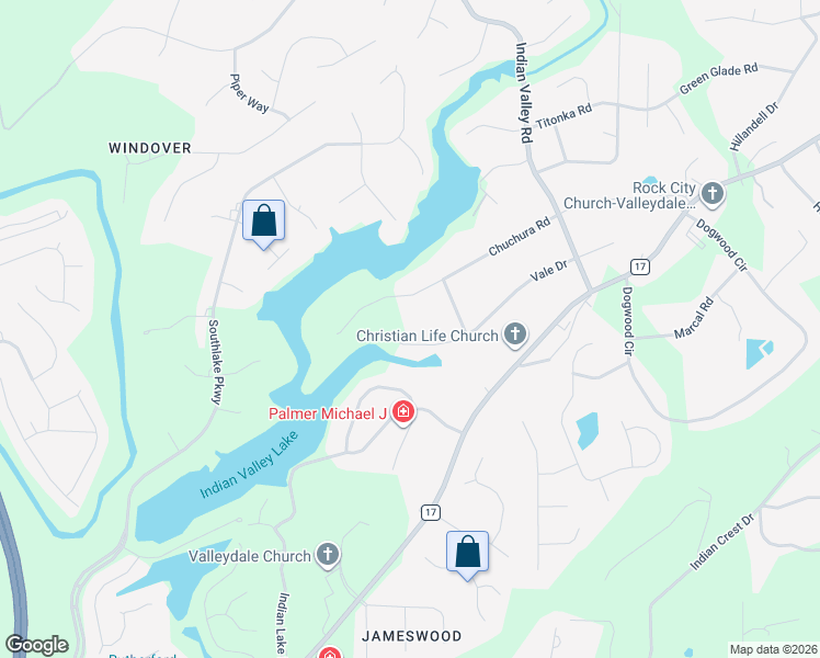 map of restaurants, bars, coffee shops, grocery stores, and more near 2424 Vale Drive in Birmingham