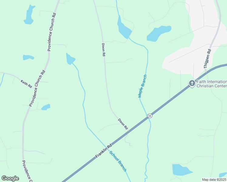 map of restaurants, bars, coffee shops, grocery stores, and more near 199 Dixon Road in Newnan