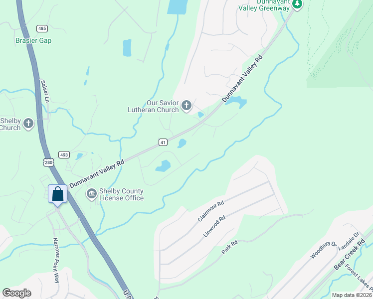 map of restaurants, bars, coffee shops, grocery stores, and more near 2312 Brock Drive in Birmingham