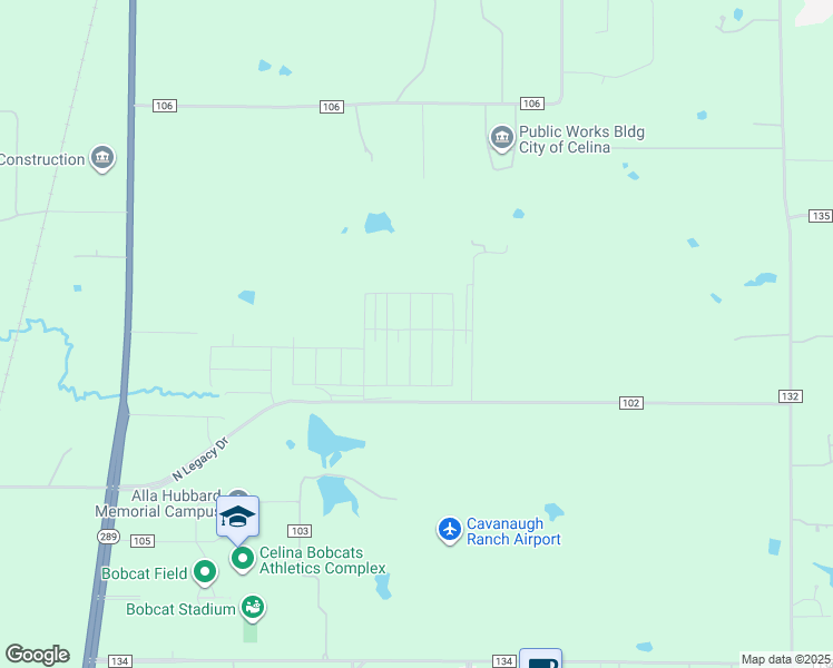 map of restaurants, bars, coffee shops, grocery stores, and more near 4013 Malachite Drive in Celina