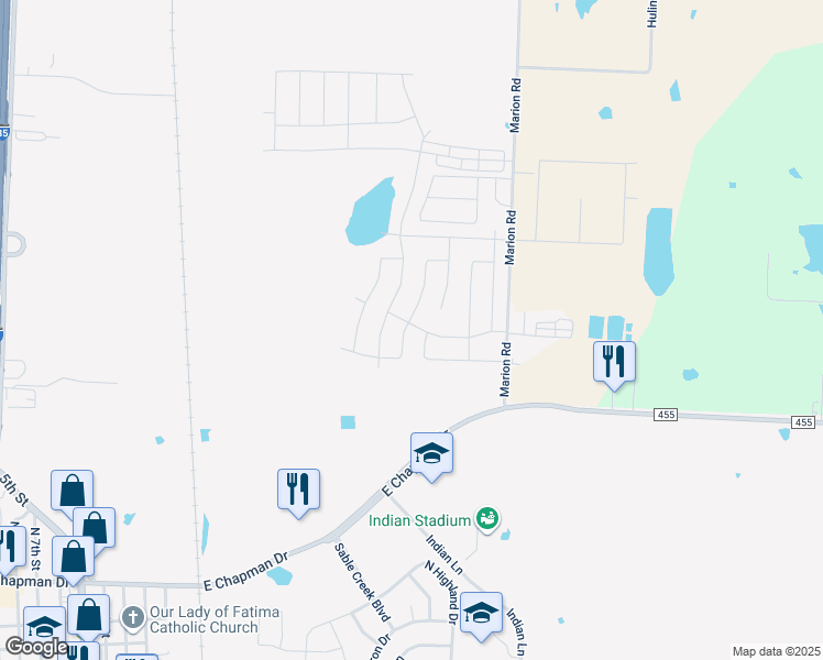 map of restaurants, bars, coffee shops, grocery stores, and more near 3911 Kensington Drive in Sanger