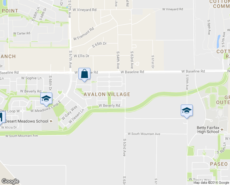 map of restaurants, bars, coffee shops, grocery stores, and more near 6337 West Constance Way in Laveen