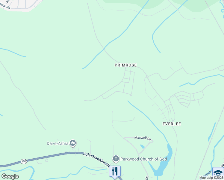 map of restaurants, bars, coffee shops, grocery stores, and more near 441 Maxwell Road Southeast in Bessemer