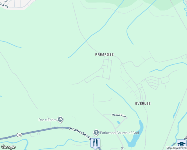 map of restaurants, bars, coffee shops, grocery stores, and more near 441 Maxwell Road Southeast in Bessemer