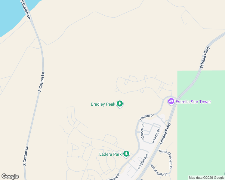 map of restaurants, bars, coffee shops, grocery stores, and more near 7824 South 167th Avenue in Goodyear