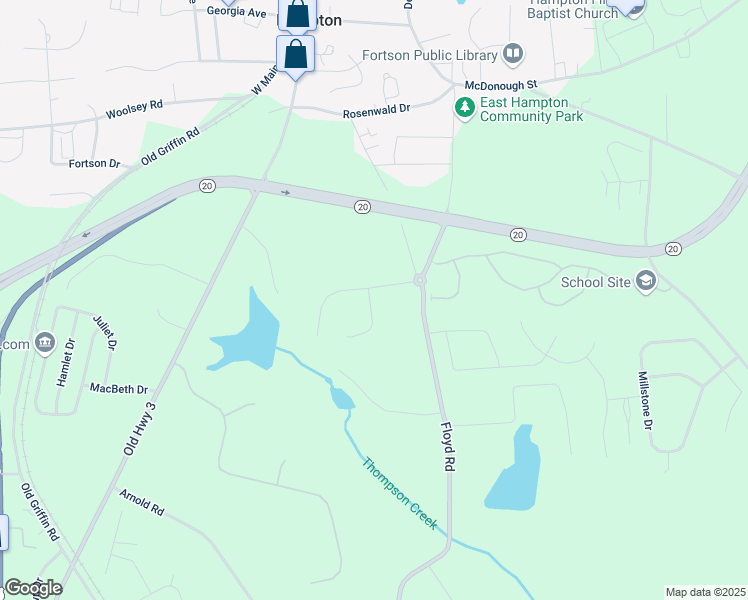map of restaurants, bars, coffee shops, grocery stores, and more near 205 Sullivan Street in Hampton
