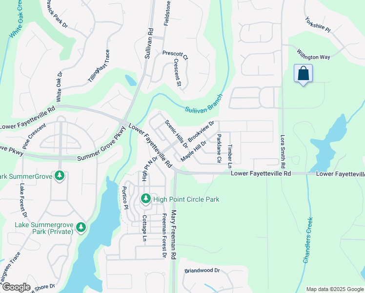 map of restaurants, bars, coffee shops, grocery stores, and more near 3 Brookview Drive in Newnan