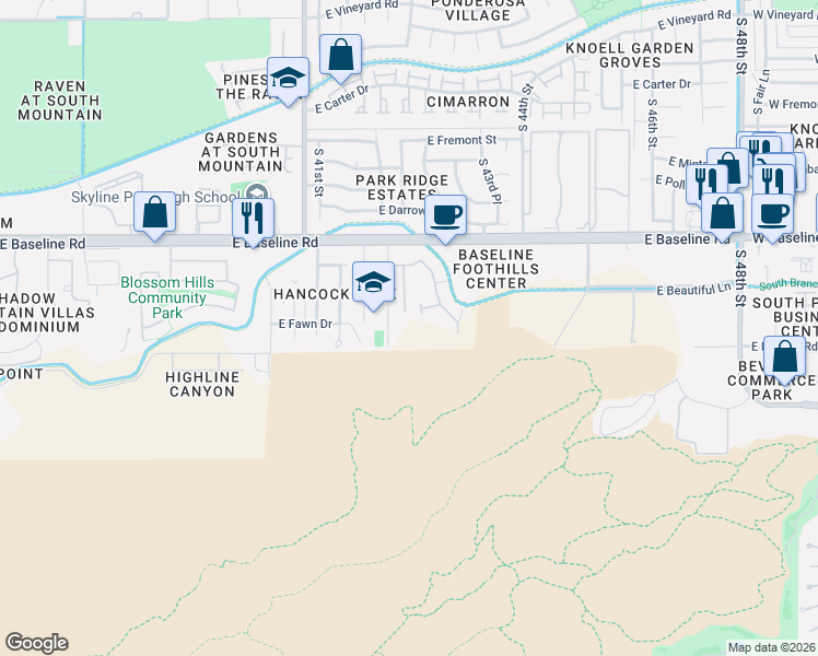 map of restaurants, bars, coffee shops, grocery stores, and more near 7823 North 42nd Avenue in Phoenix