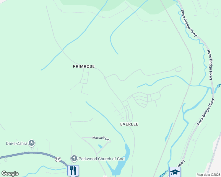 map of restaurants, bars, coffee shops, grocery stores, and more near 160 Maxwell Circle in Bessemer