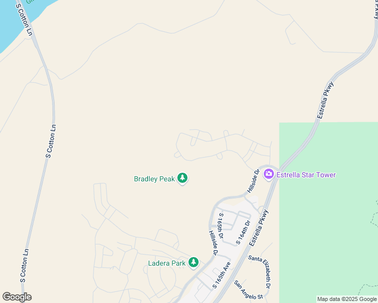 map of restaurants, bars, coffee shops, grocery stores, and more near 16640 West Fawn Drive in Goodyear