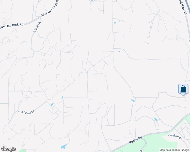 map of restaurants, bars, coffee shops, grocery stores, and more near 725 Yucca Road in Fallbrook