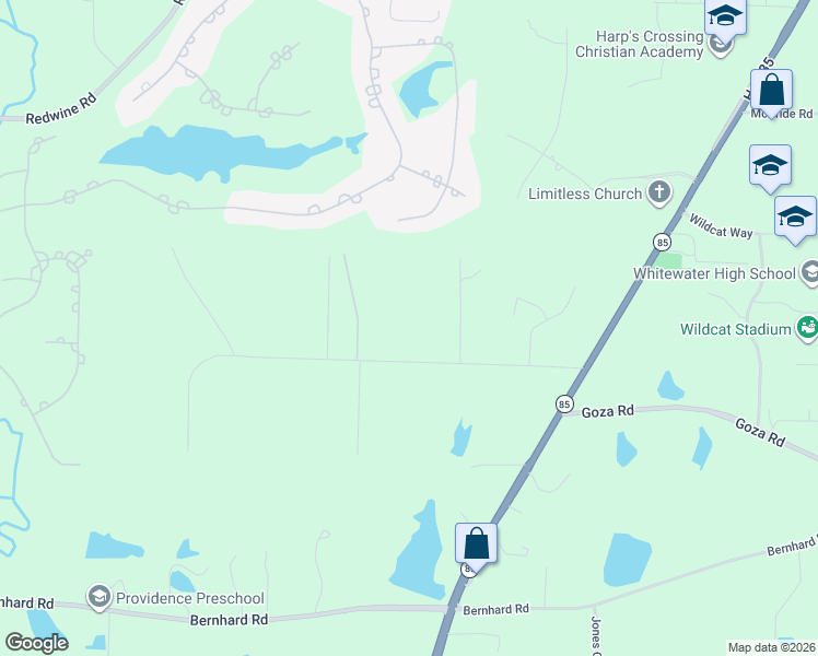 map of restaurants, bars, coffee shops, grocery stores, and more near 183 Busbin Road in Fayetteville
