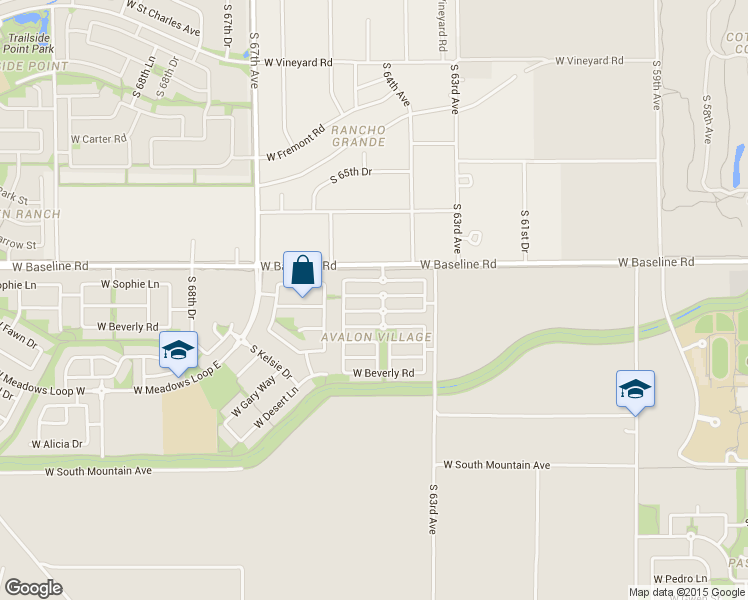 map of restaurants, bars, coffee shops, grocery stores, and more near 6409 West Valencia Drive in Laveen