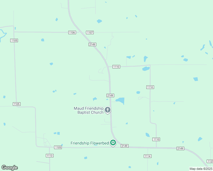 map of restaurants, bars, coffee shops, grocery stores, and more near 6354 Farm to Market 2149 in Maud