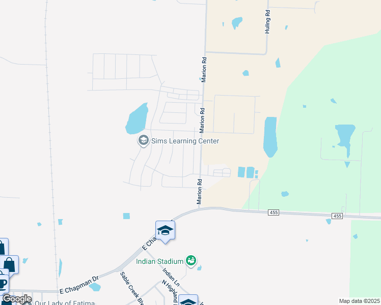 map of restaurants, bars, coffee shops, grocery stores, and more near 4015 Windmill Drive in Sanger