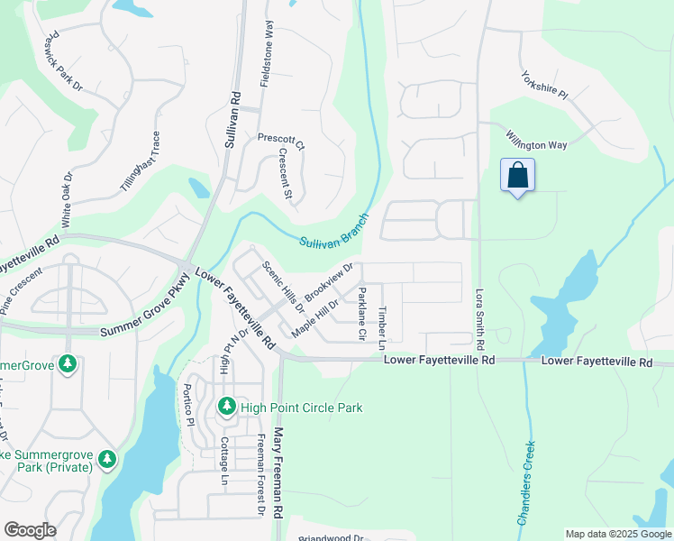 map of restaurants, bars, coffee shops, grocery stores, and more near 54 Brookview Drive in Newnan