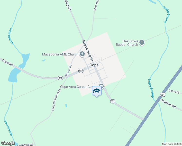 map of restaurants, bars, coffee shops, grocery stores, and more near 225 Sumter Street in Cope