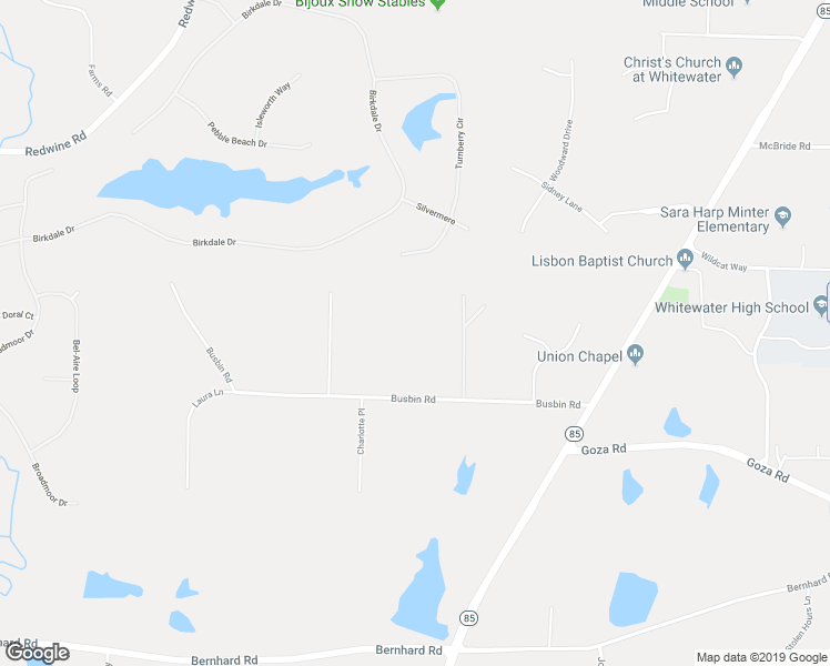 map of restaurants, bars, coffee shops, grocery stores, and more near 183 Busbin Road in Fayetteville