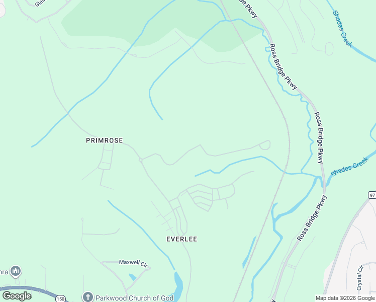map of restaurants, bars, coffee shops, grocery stores, and more near 4290 Glasscott Crossing in Bessemer