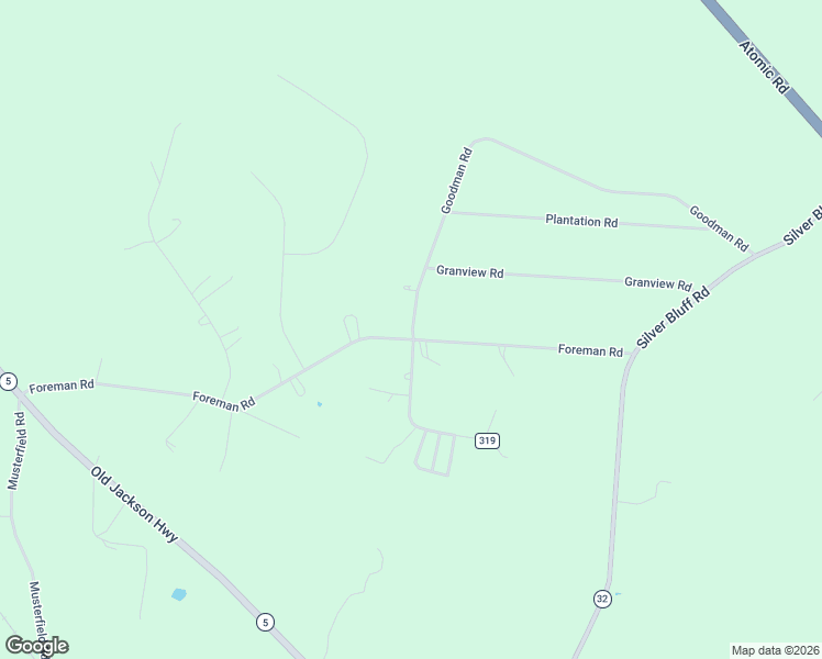map of restaurants, bars, coffee shops, grocery stores, and more near 197-199 State Highway 723 in Jackson