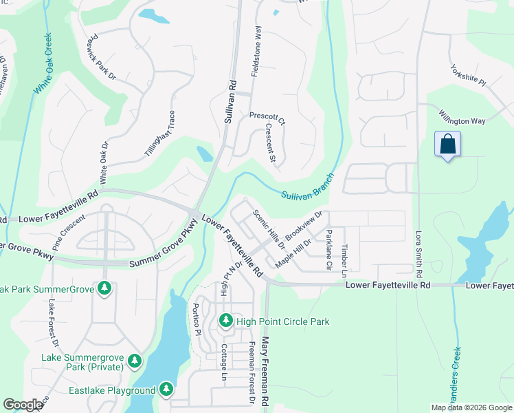 map of restaurants, bars, coffee shops, grocery stores, and more near 141 Scenic Hills Drive in Newnan