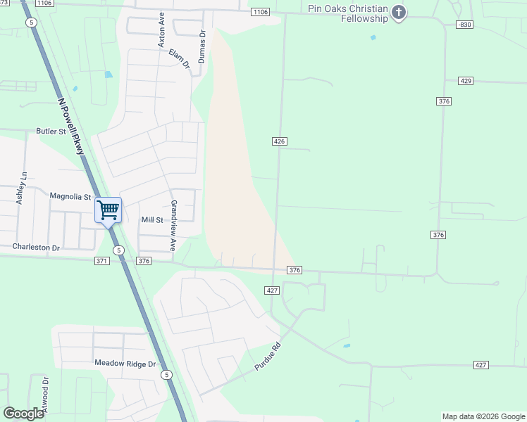 map of restaurants, bars, coffee shops, grocery stores, and more near 13043 County Road 426 in Anna