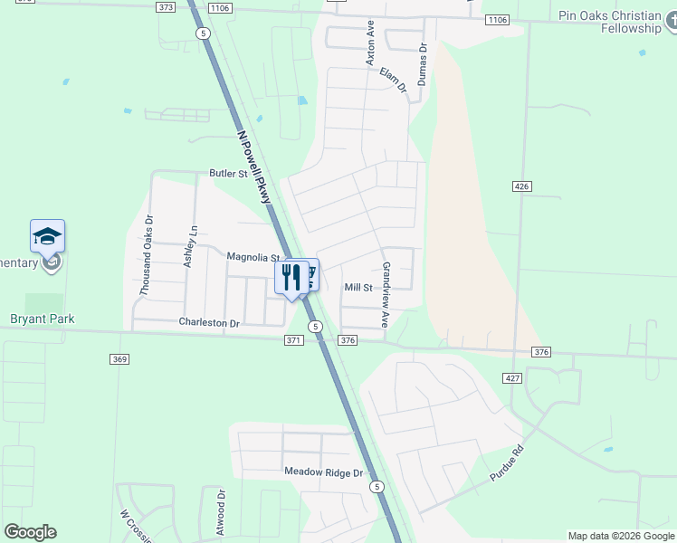 map of restaurants, bars, coffee shops, grocery stores, and more near 132 Lamont Road in Anna