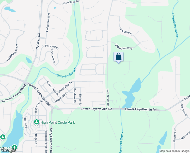map of restaurants, bars, coffee shops, grocery stores, and more near 8 Williams Pride Way in Newnan