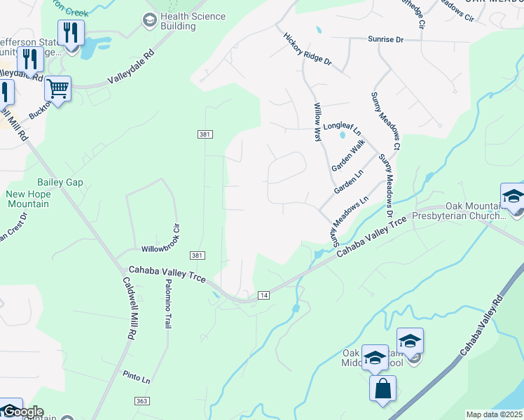 map of restaurants, bars, coffee shops, grocery stores, and more near 2047 Garland Court in Birmingham