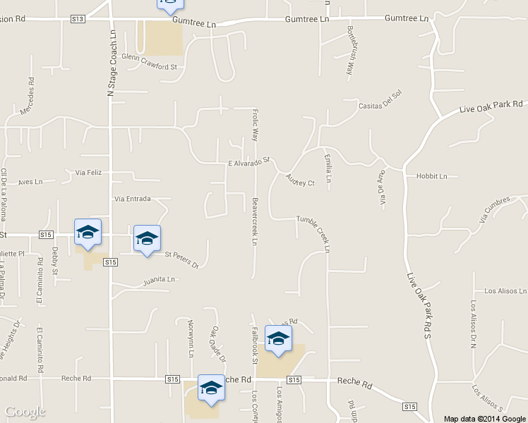 map of restaurants, bars, coffee shops, grocery stores, and more near 325 Tumble Creek Lane in Fallbrook