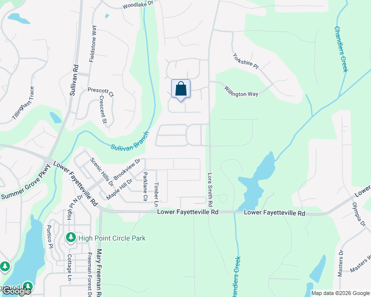 map of restaurants, bars, coffee shops, grocery stores, and more near 8 Williams Pride Way in Newnan