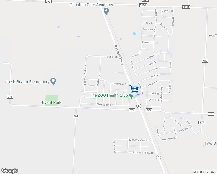 map of restaurants, bars, coffee shops, grocery stores, and more near 2809 Mitchell Way in Anna