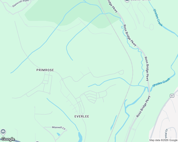 map of restaurants, bars, coffee shops, grocery stores, and more near 4290 Glasscott Crossing in Bessemer