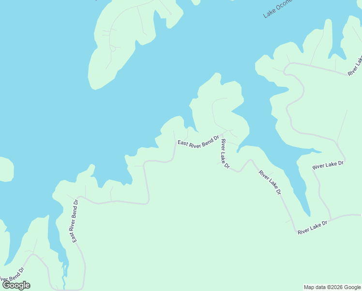 map of restaurants, bars, coffee shops, grocery stores, and more near 268 East River Bend Drive in Eatonton