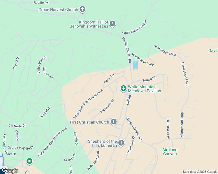 map of restaurants, bars, coffee shops, grocery stores, and more near 135 Meadows Drive in Ruidoso