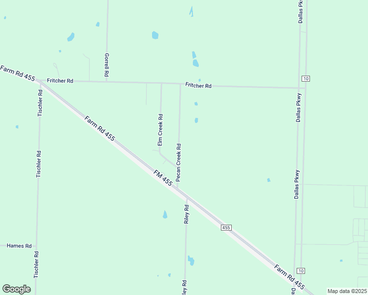 map of restaurants, bars, coffee shops, grocery stores, and more near 11505 Pecan Creek Road in Pilot Point