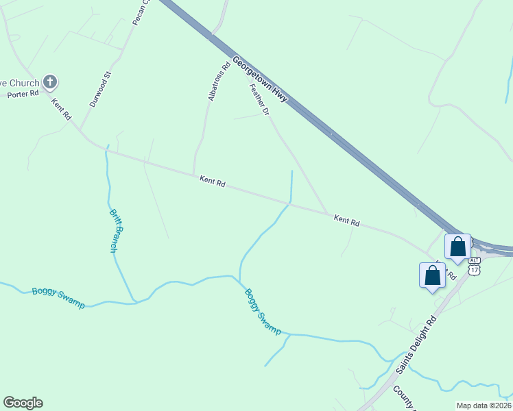 map of restaurants, bars, coffee shops, grocery stores, and more near 795 Kent Road in Georgetown