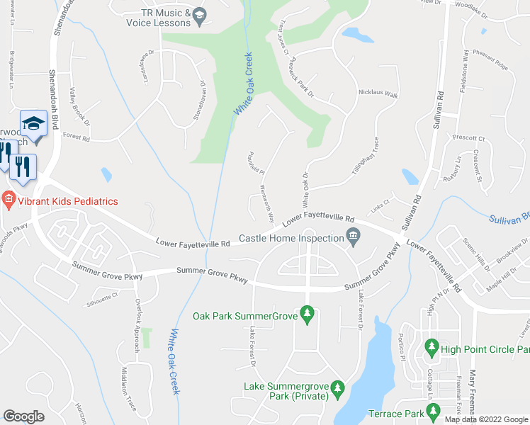 map of restaurants, bars, coffee shops, grocery stores, and more near 20 Wentworth Way in Newnan