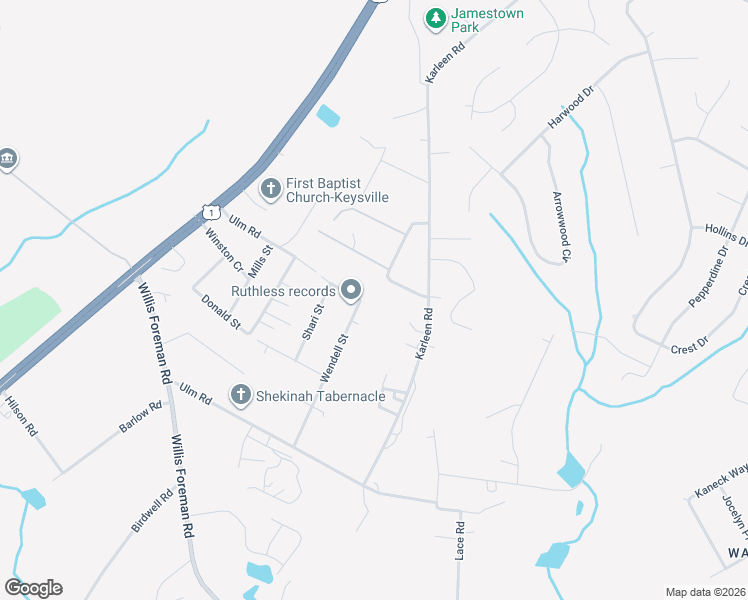 map of restaurants, bars, coffee shops, grocery stores, and more near 3856 Wendell Street in Hephzibah