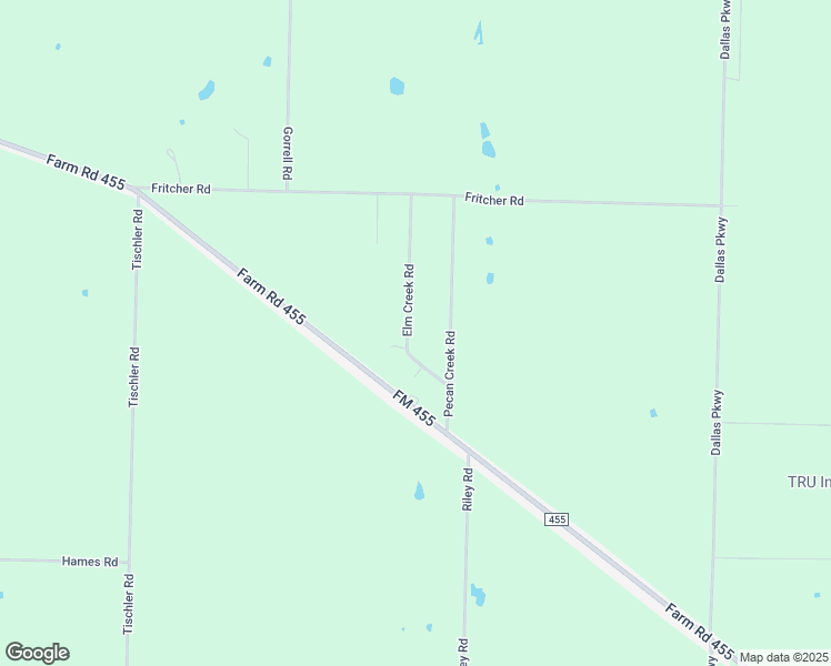 map of restaurants, bars, coffee shops, grocery stores, and more near 12105 Elm Creek Road in Pilot Point